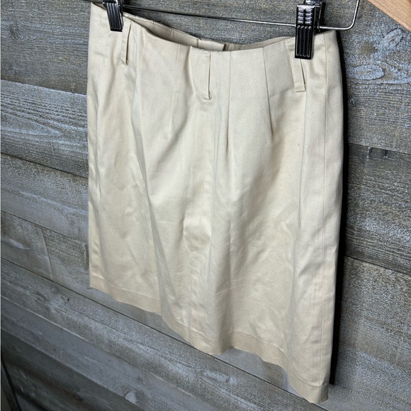 J. Mclaughlin beige pencil midi career office skirt size 2 - Picture 2 of 3